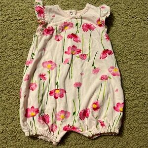 Babygirl 3 - 6 month pink floral romper